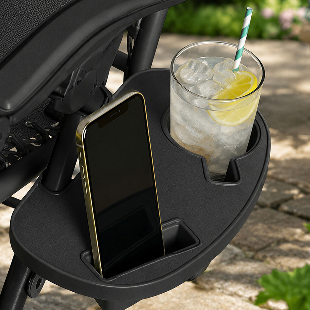 Neo Set of 2 Black Zero Gravity Loungers Image 4