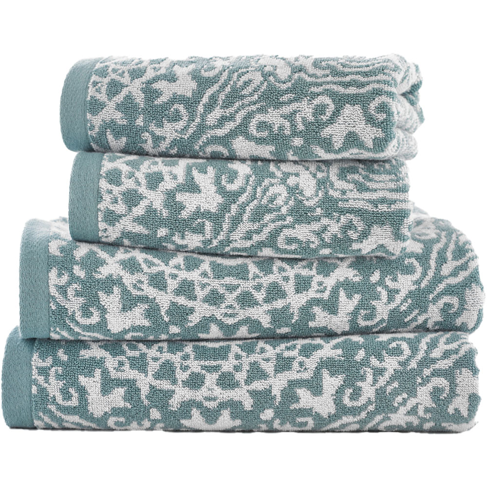 The Lyndon Company Lacy Connection Blue Hand Towel 2 Pack Image