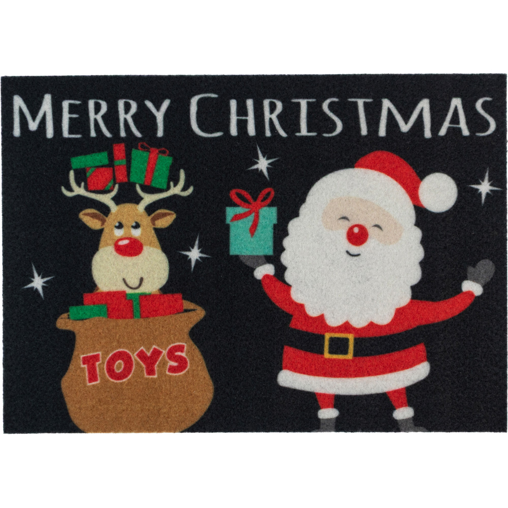 JVL Santa's Helper Entrance Doormat 40 x 57cm Image 1