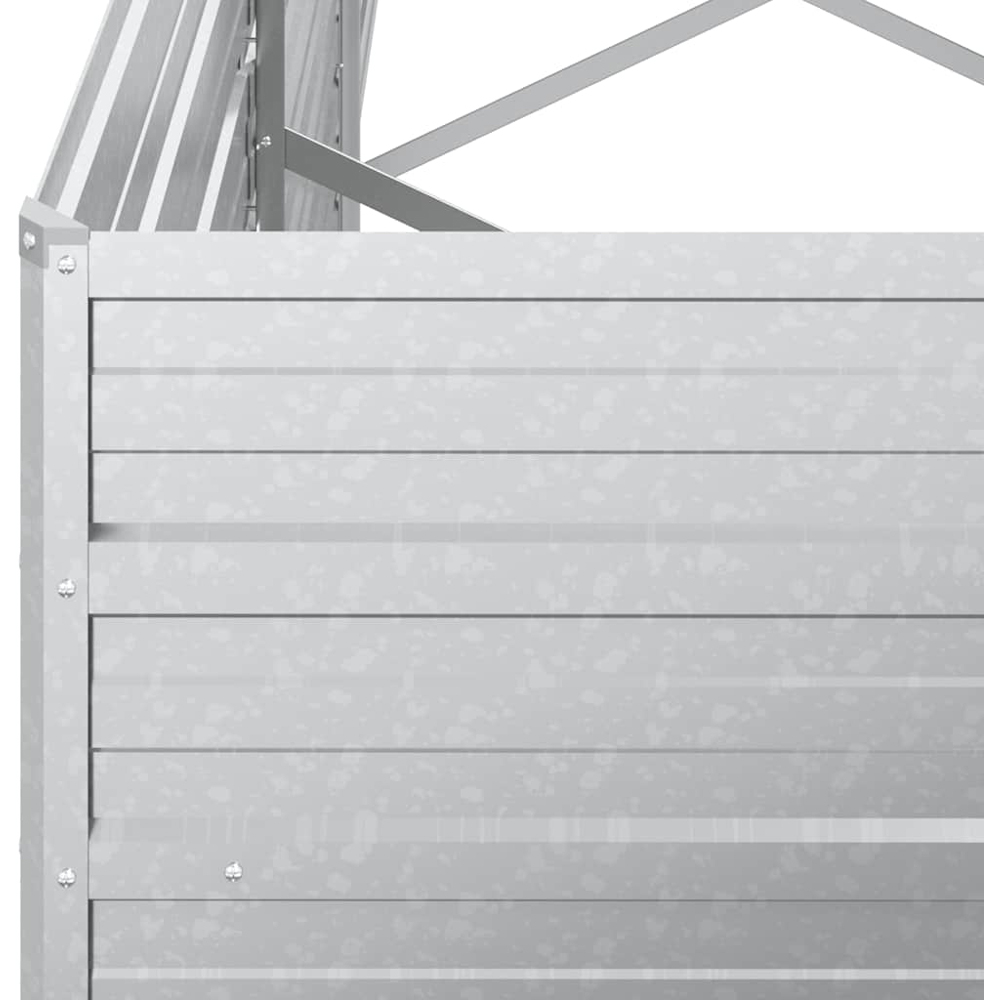 vidaXL Silver Galvanised Steel Raised Garden Bed 320 x 80 x 45cm Image 5