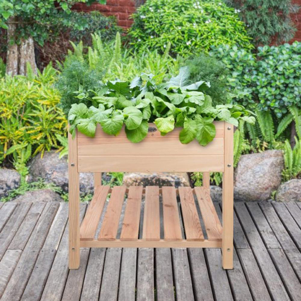 Fallen Fruits Natural Wooden Raised Garden Bed 78.5 x 78.5cm Image 2
