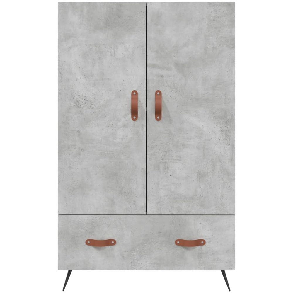 vidaXL 2 Door Single Drawer Concrete Grey Highboard Image 6