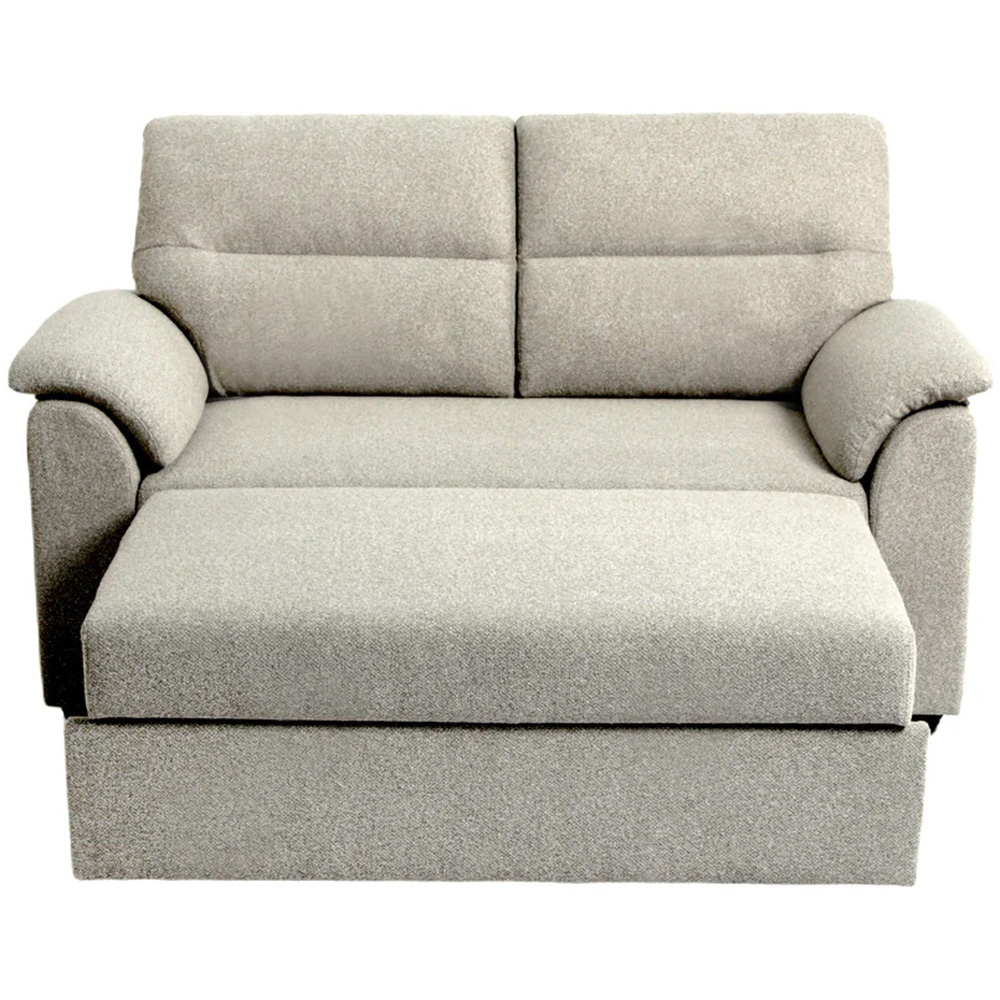 HGD Tivoli 2 Seater Oatmeal Woven Boucle Pull-Out Sofa Bed Image 4
