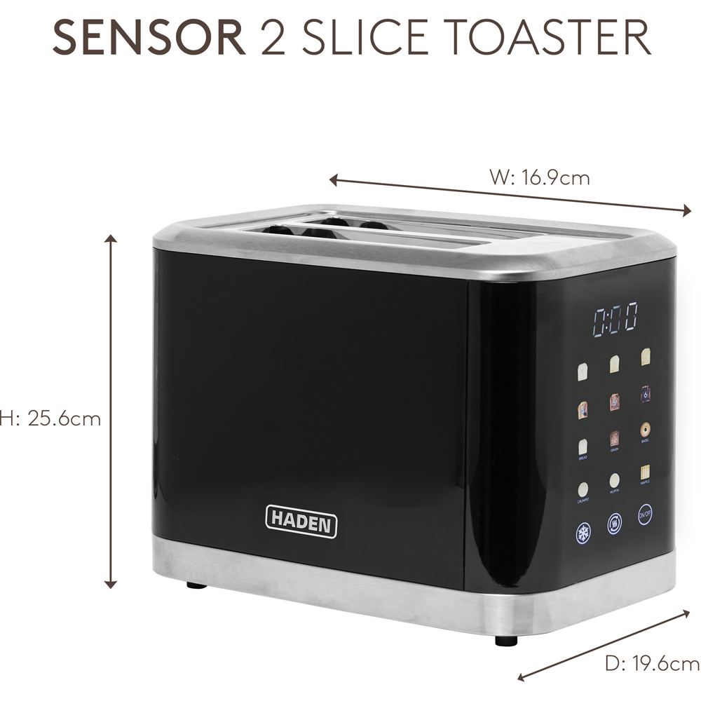 Haden Sensor 212948 Black Touch Screen 2 Slice Toaster Image 7
