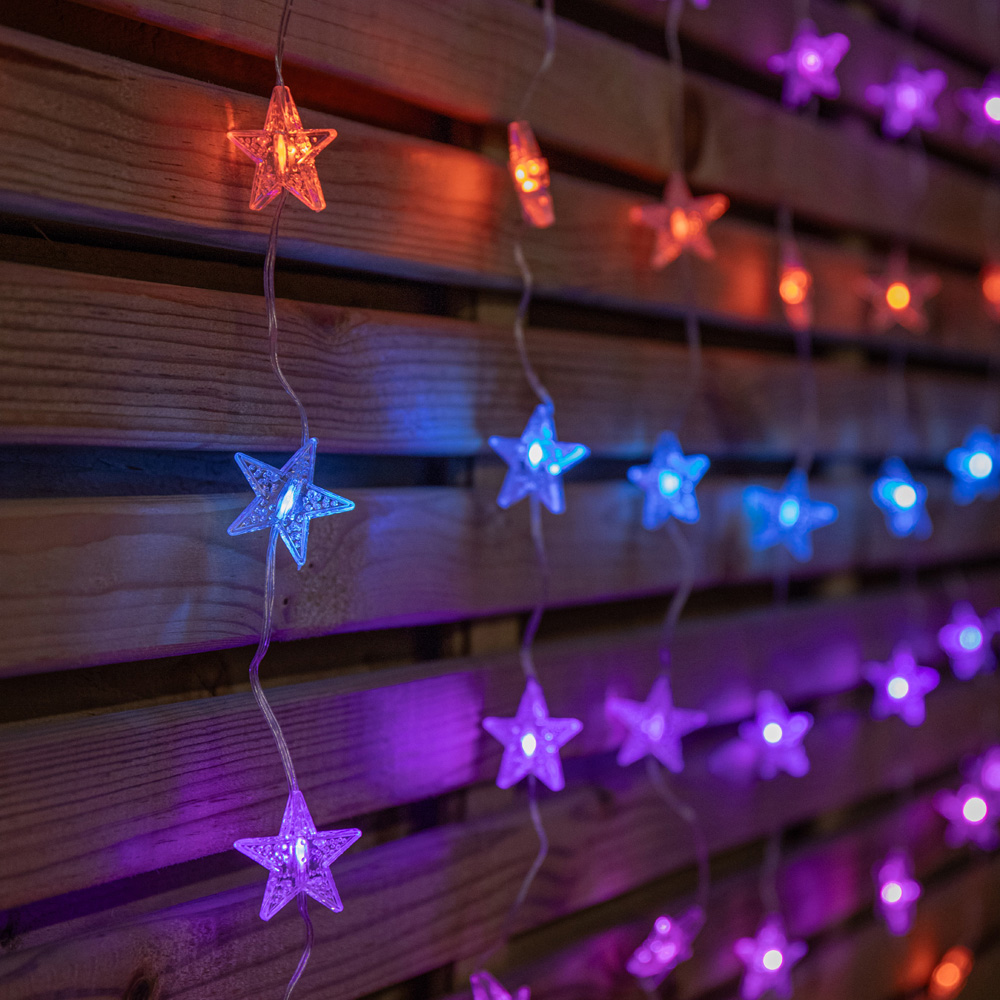 Samuel Alexander 108 Rainbow LED Christmas Star Curtain Lights 1.2 x 1.2m Image 5