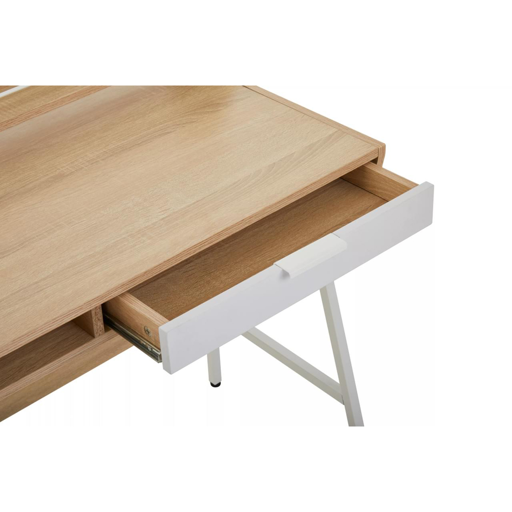 Premier Housewares Bradbury Natural Oak Veneer Desk Image 5