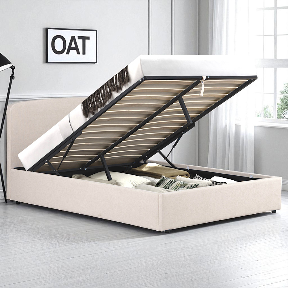OAT Home Delamere Double Natural Ottoman Bed Image 8