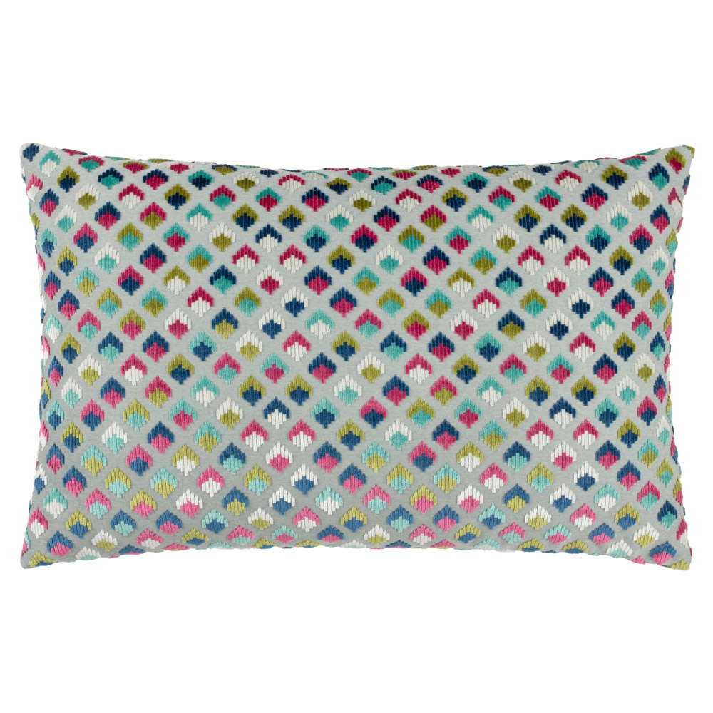 Paoletti Lexington Multicolour Velvet Jacquard Cushion Image 1