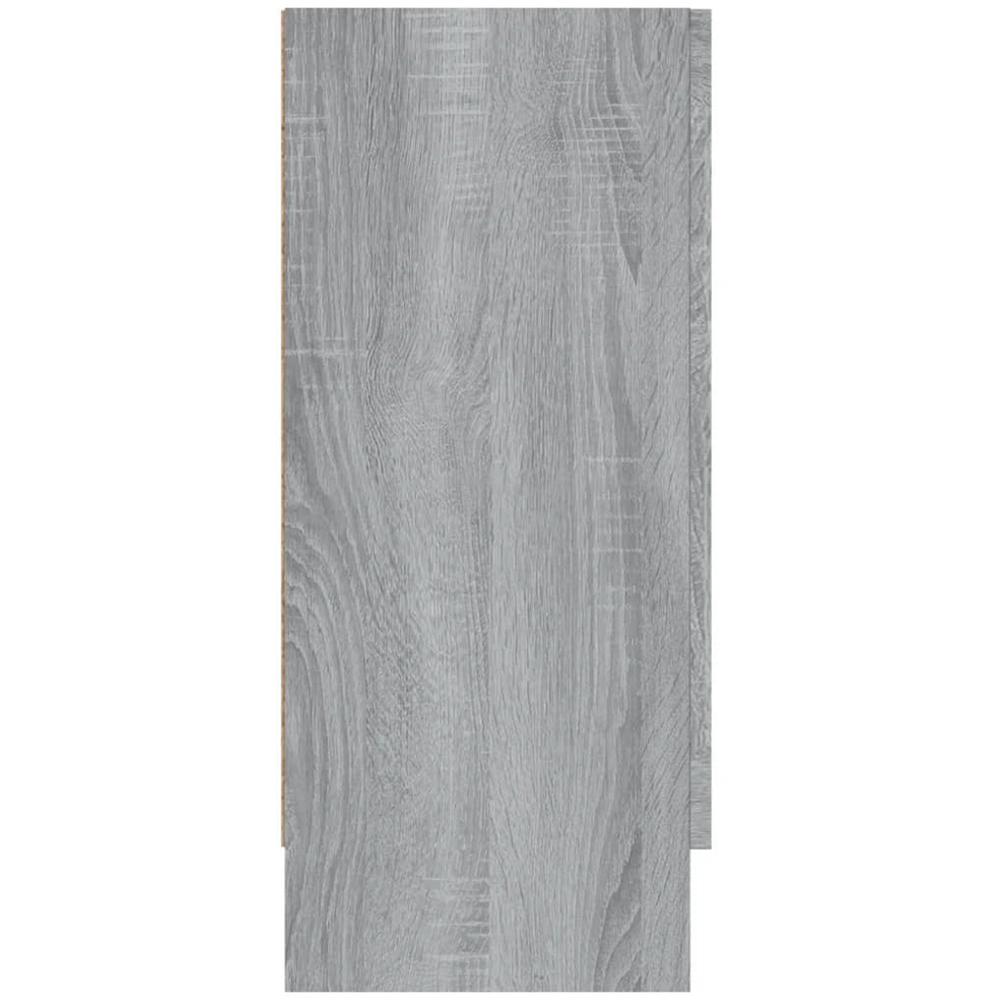 vidaXL Vitrine 2 Glass Door 6 Shelf Grey Sonoma Floor Cabinet Image 7
