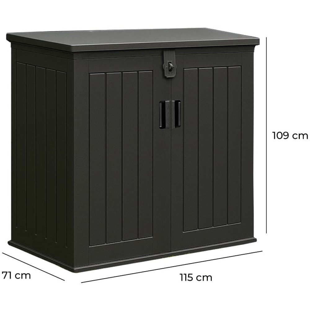 Jack Stonehouse 775L Grey Plastic Weather-Resistant Garden Storage Cabinet Box Image 6