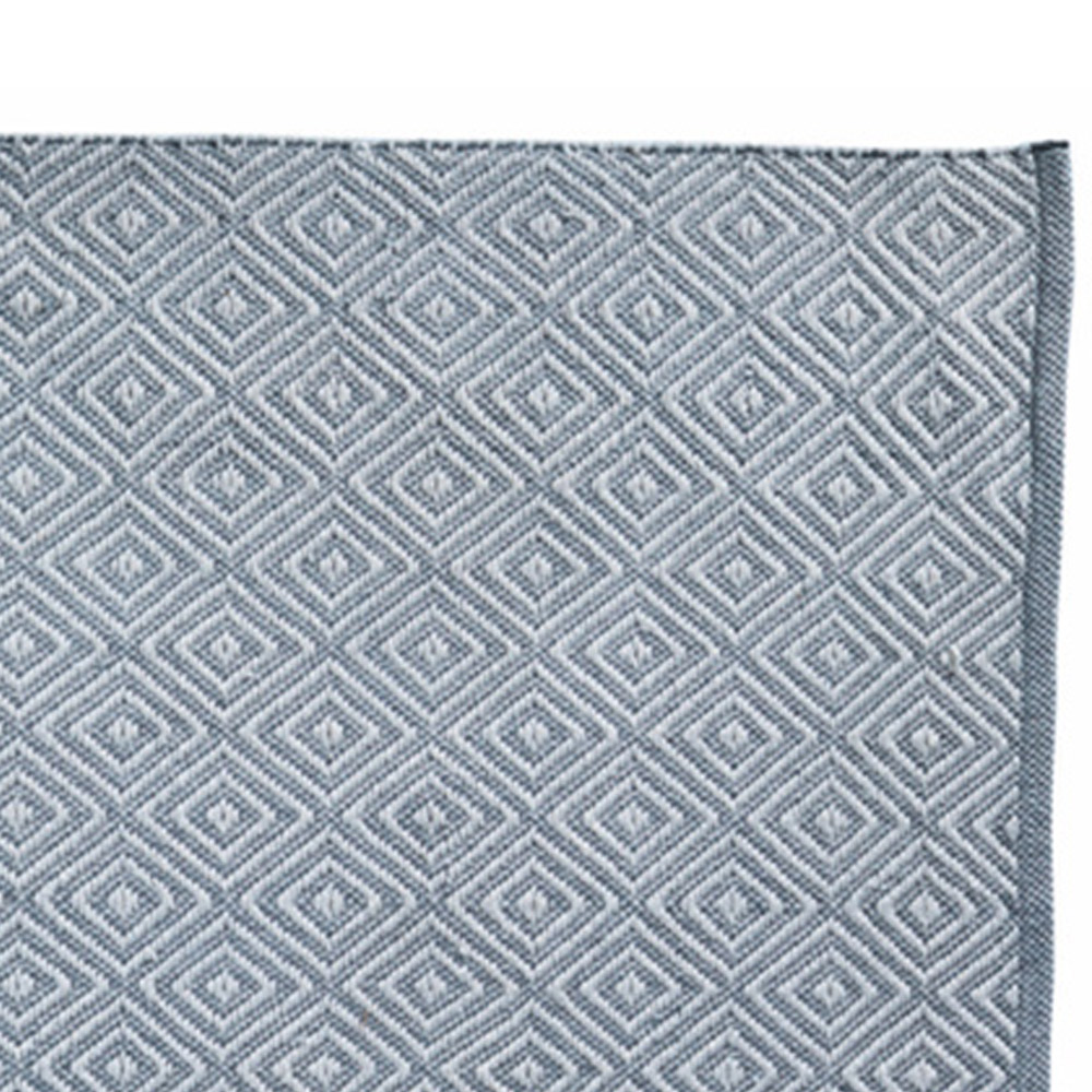 Hug Rug Denim Blue Woven Diamond Rug 160 x 230cm Image 2
