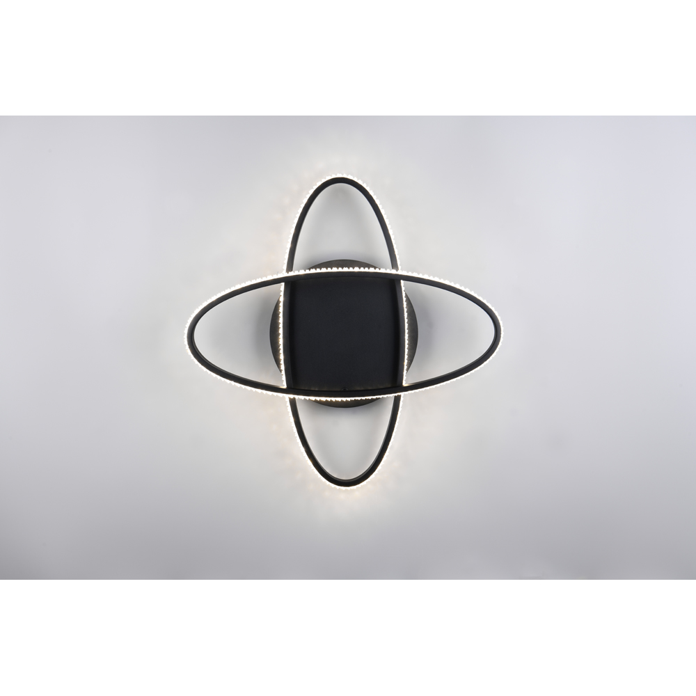 TRIO Lane Matt Black LED Ceiling Light Image 4