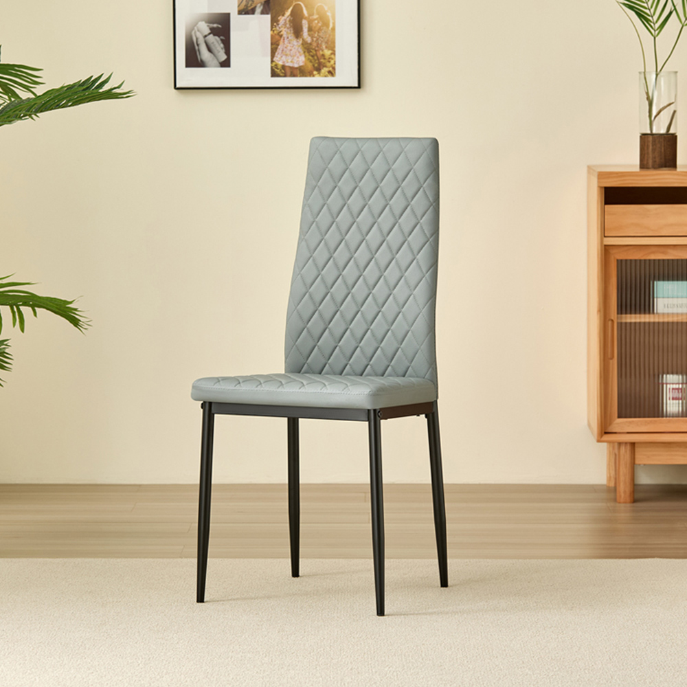 Indoor Living Seattle Emily 4 Seater Round Dining Set Grey Image 5