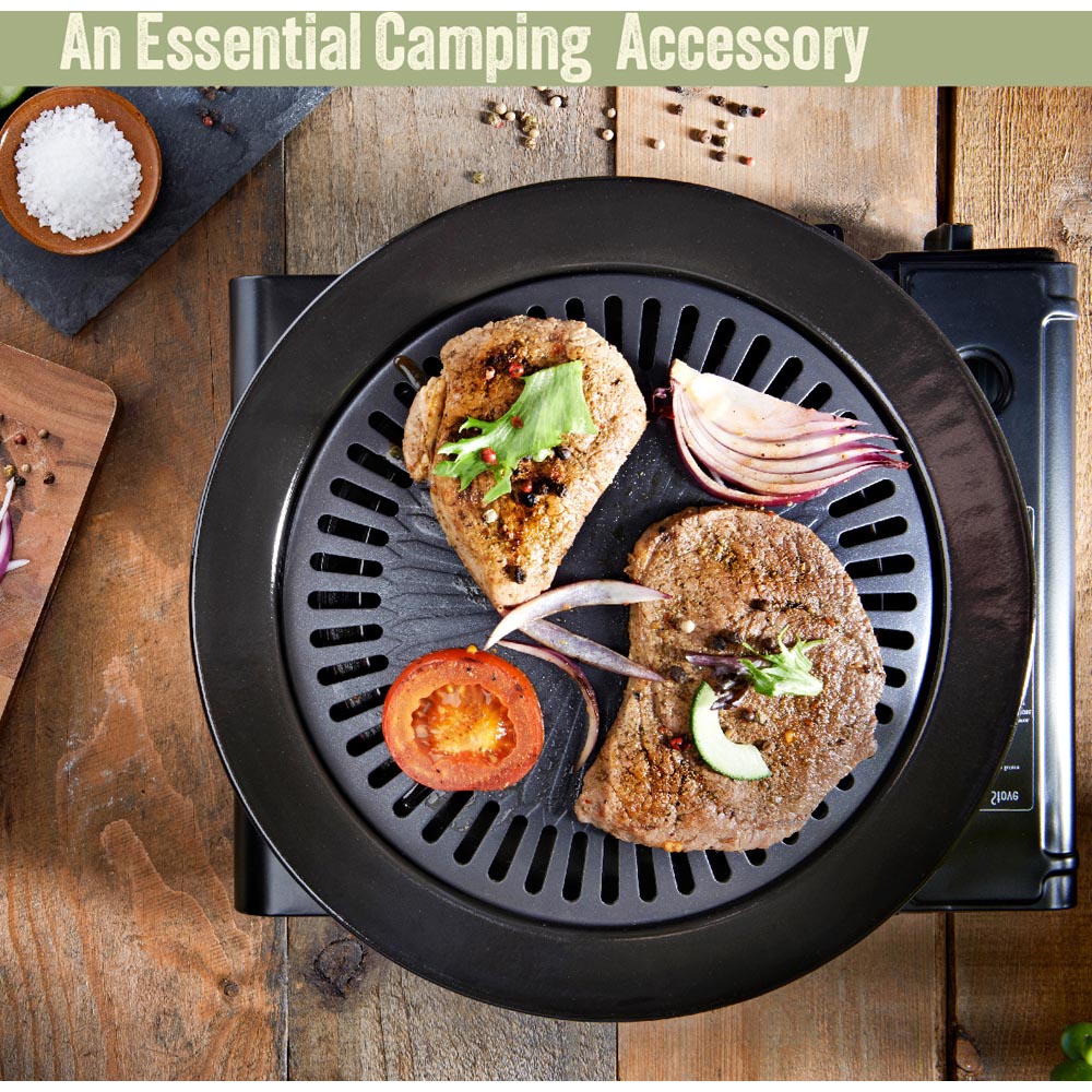 Milestone Camping Portable Non-Stick Grill Plate with Electric Stoves Image 6