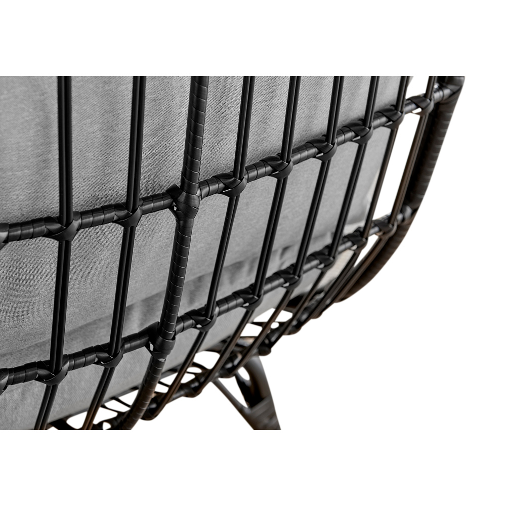 Veza Black Rattan Egg Chair with Cushions Image 8