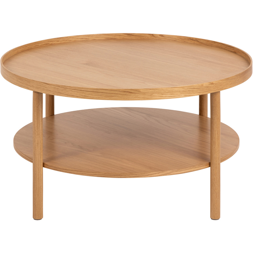 Florence Banbury Single Shelf Round Oak Coffee Table Image 3
