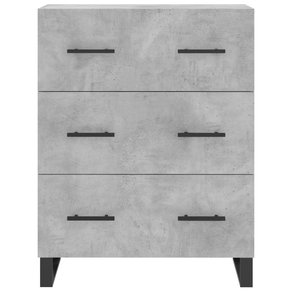 vidaXL 3 Drawer 3 Shelf Concrete Grey Highboard Image 8
