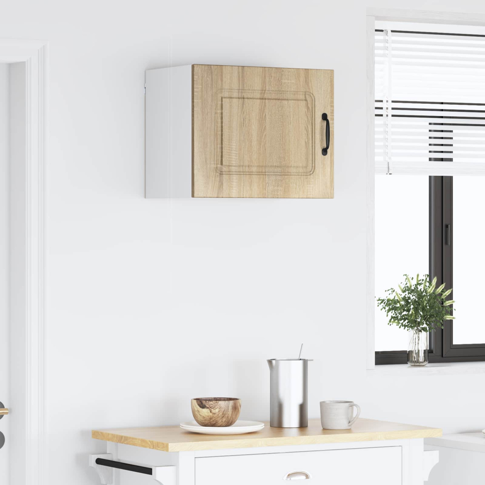 vidaXL Kalmar Single Door Sonoma Oak Wall Mounted Wide Kitchen Cabinet Image 9