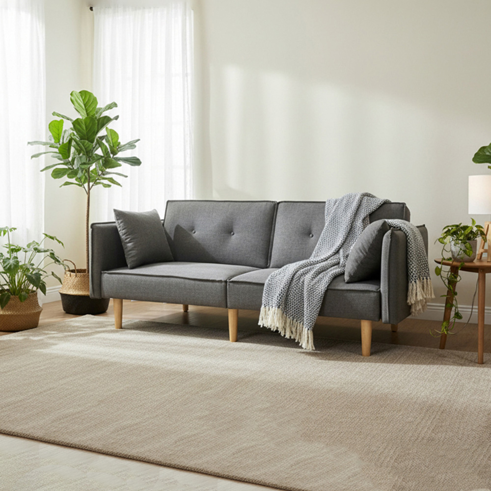 Indoor Living Finnley 2 Seater Grey Sofa Bed Image 5