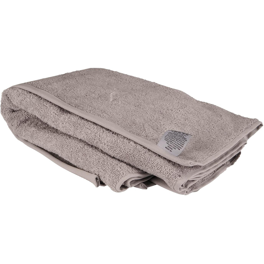 Turkish Cotton Glacier Grey Terry Dobby Bath Towel Image