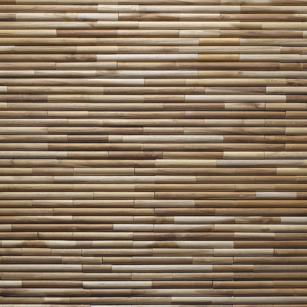Wallsupply UltraWood Round Teak Wall Panel 10 Pack Image 4