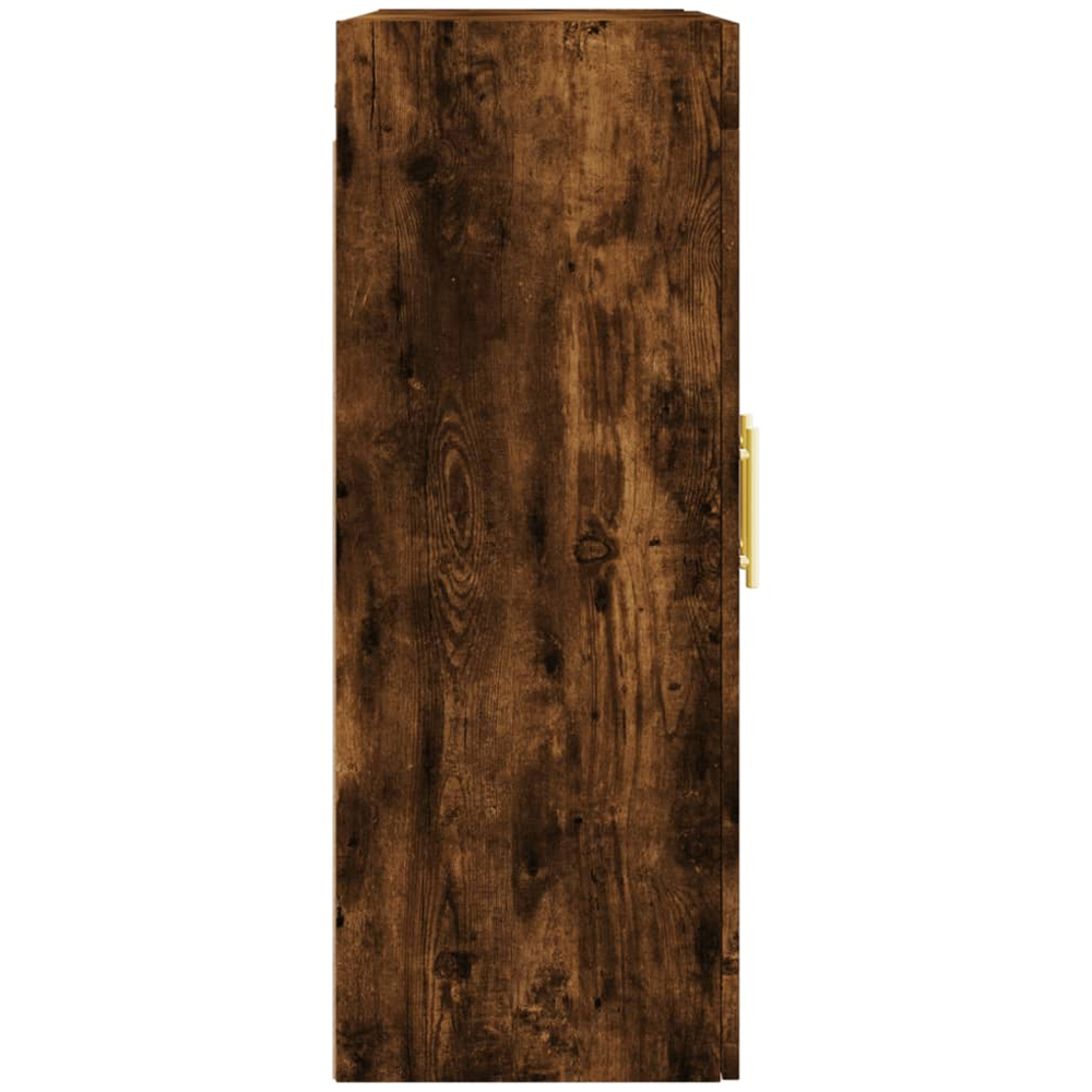 vidaXL 2 Glass Door Brown Smoked Oak Wall Mounted Cabinet Image 6