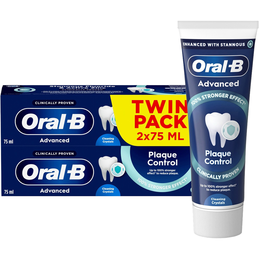Pack of 2 Oral-B Advanced Plaque Control Toothpastes | Wilko