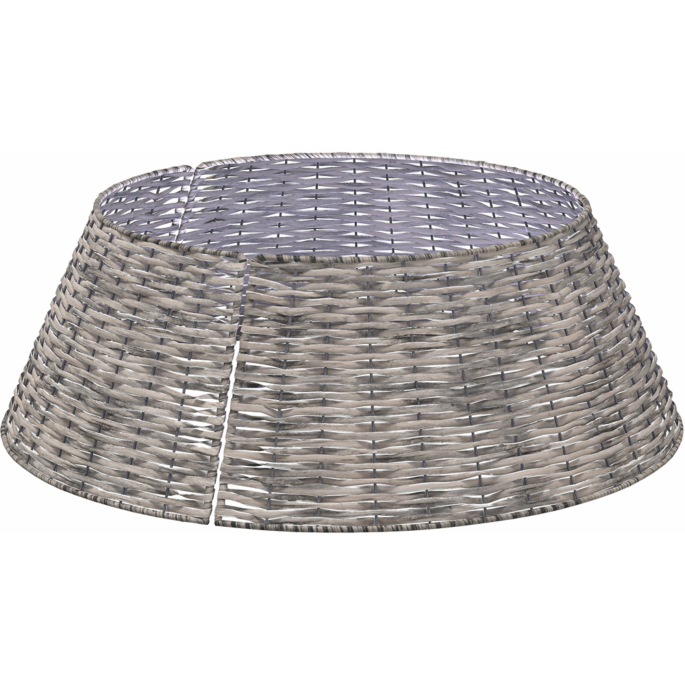 Charles Bentley Large Grey Wicker Christmas Tree Skirt 28cm Image 4