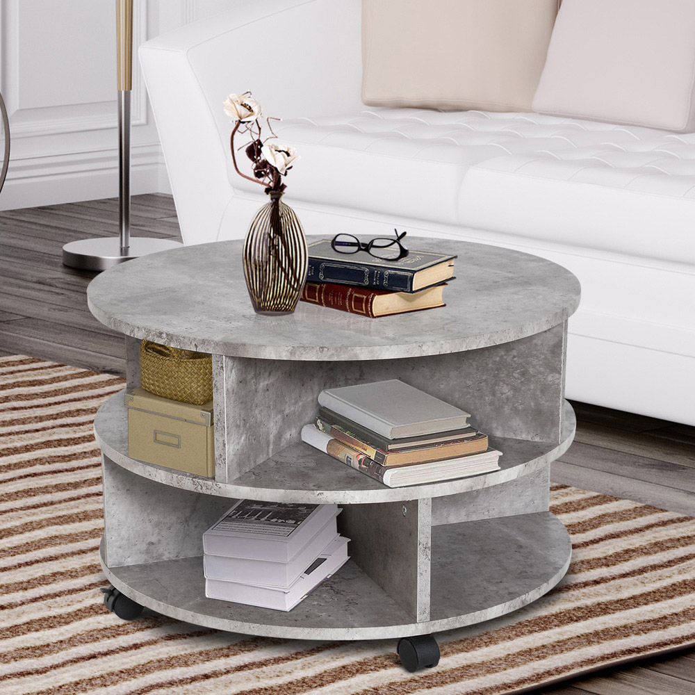 Portland 3 Tier Cement Coffee Table Image 1