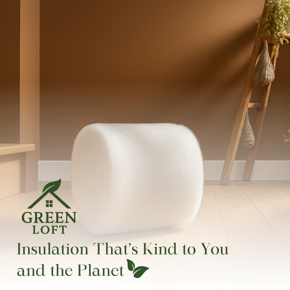Green Loft Polyester Thermal Insulation Roll 5m x 370mm x 50mm Image 2