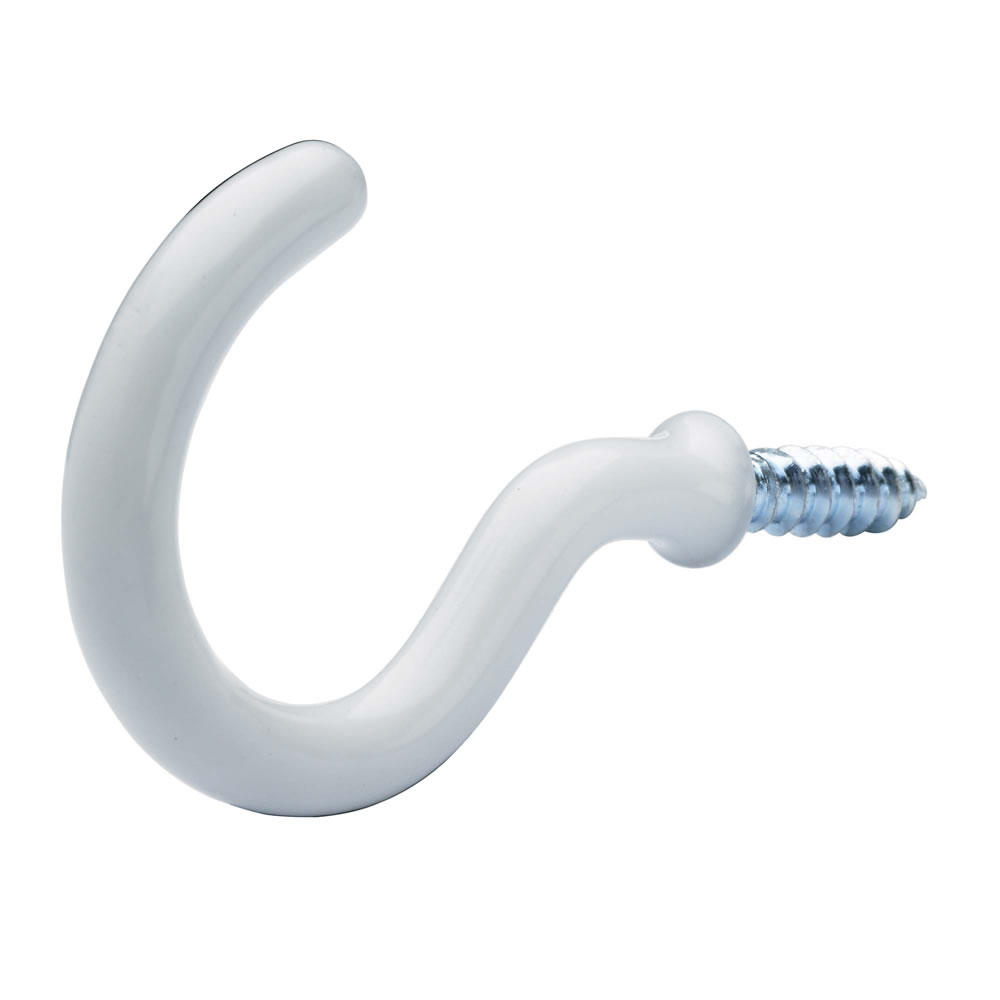 Wilko 38mm White Mug Hook 4 Pack Image