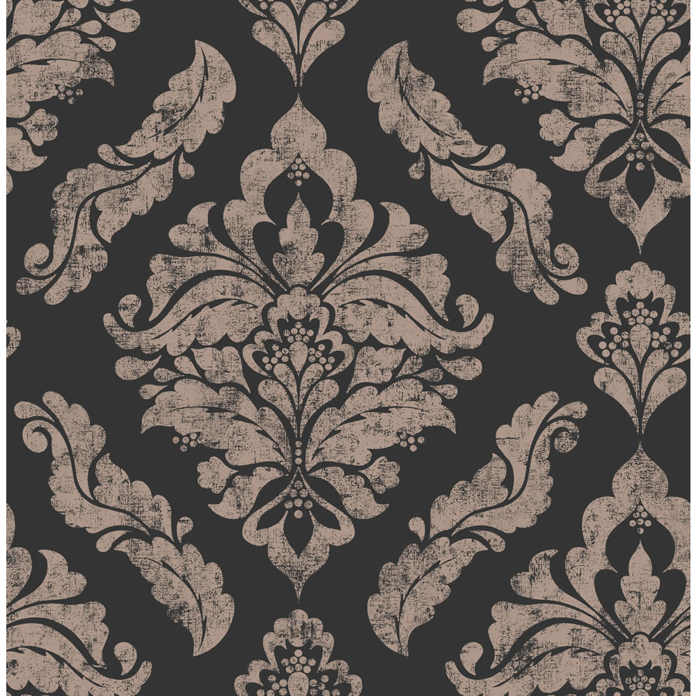 Graham & Brown Boutique Wallpaper Damaris Black Wilko