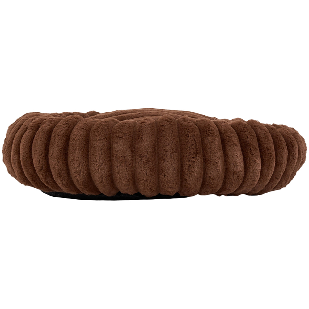 H&O Direct 80cm Coffee Round Soft Warm Pet Bed Image 2