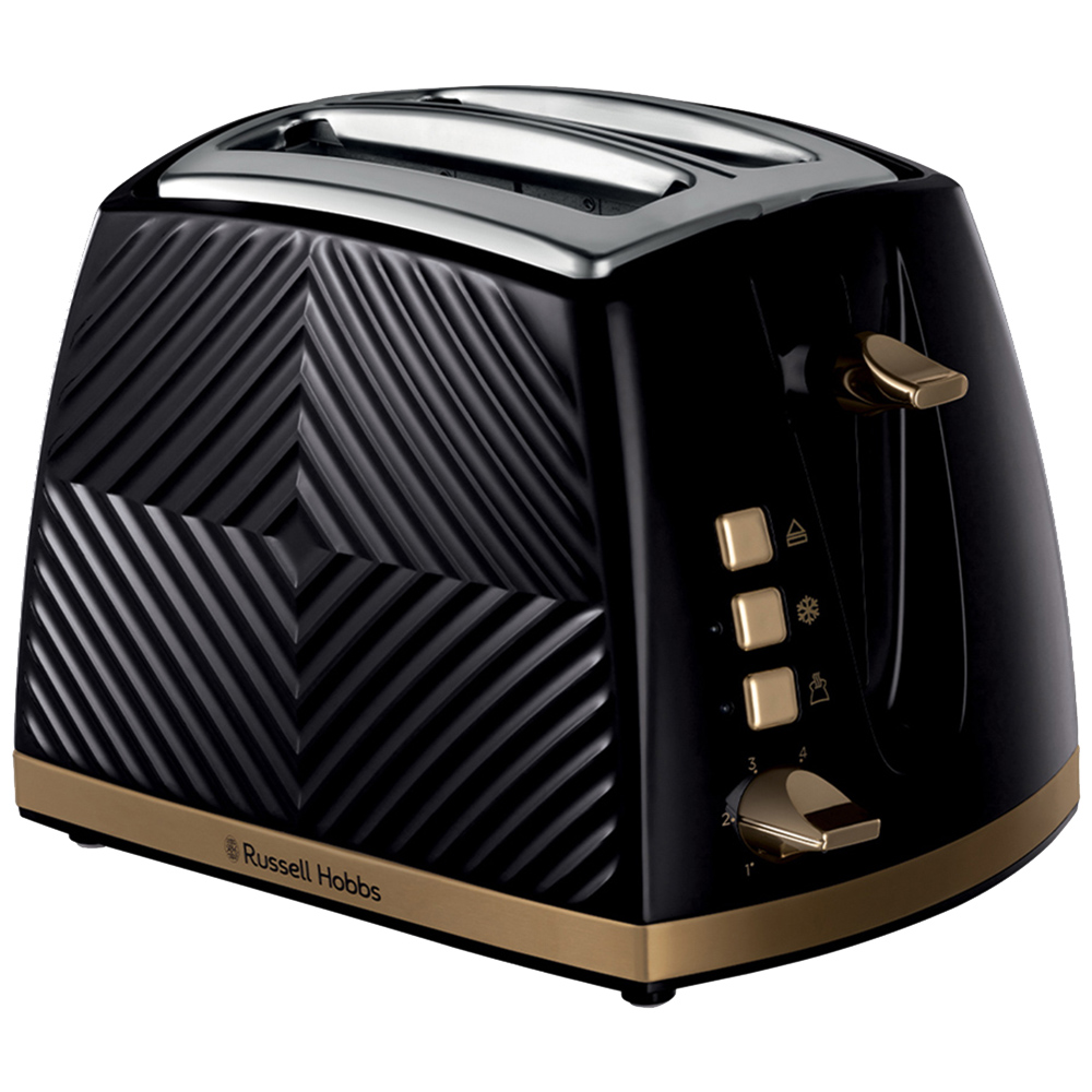 Russell Hobbs 26390 Groove Black 2 Slice Toaster Image 1
