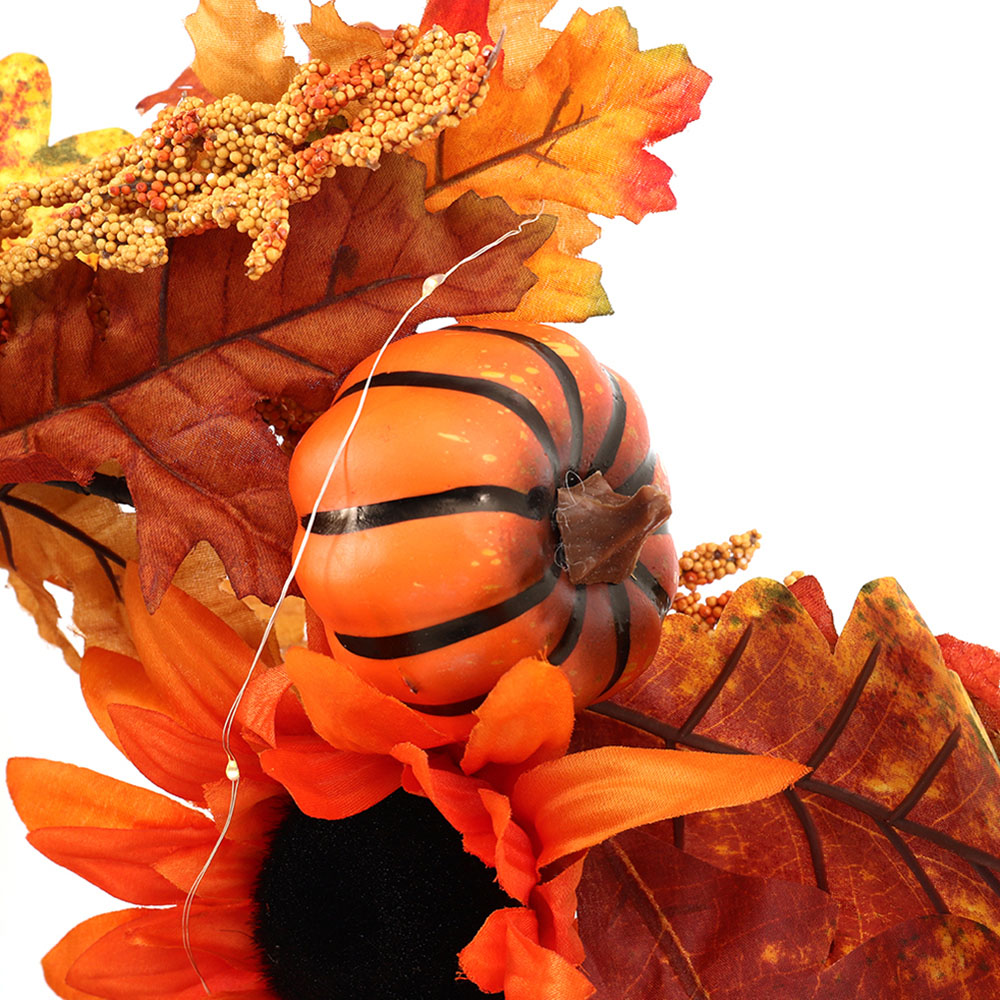 Living and Home LED Garland with Sunflower and Pumpkins 180cm Image 4