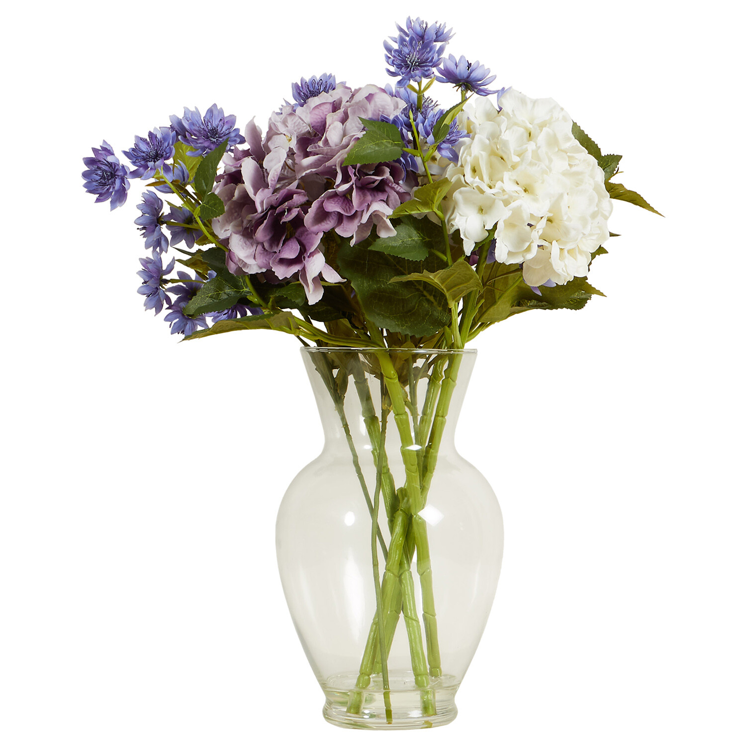 Purple Hydrangea Vase Arrangement - Purple Image 1