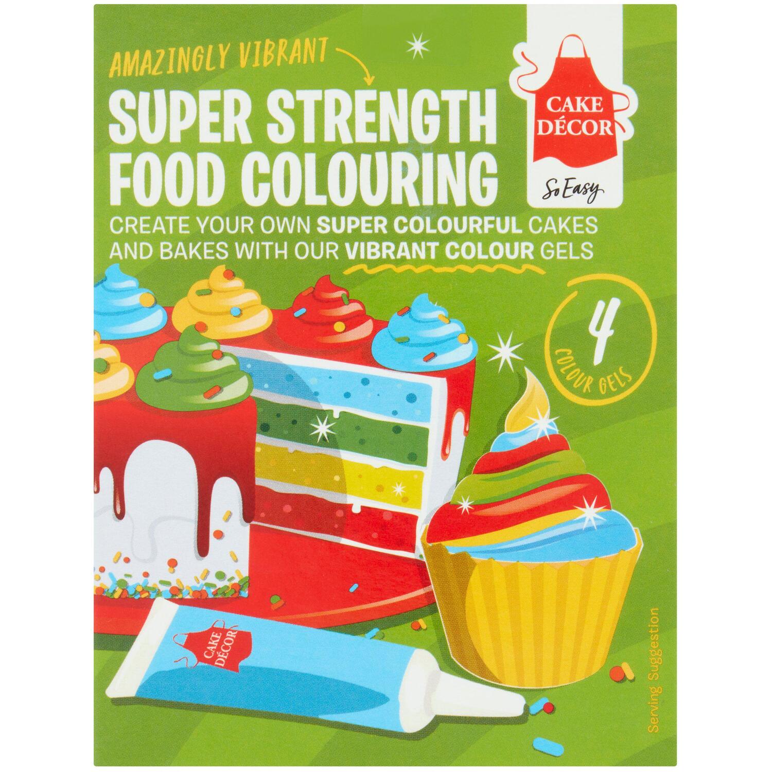 Set of 4 Super Strength Food Colouring Gels Image