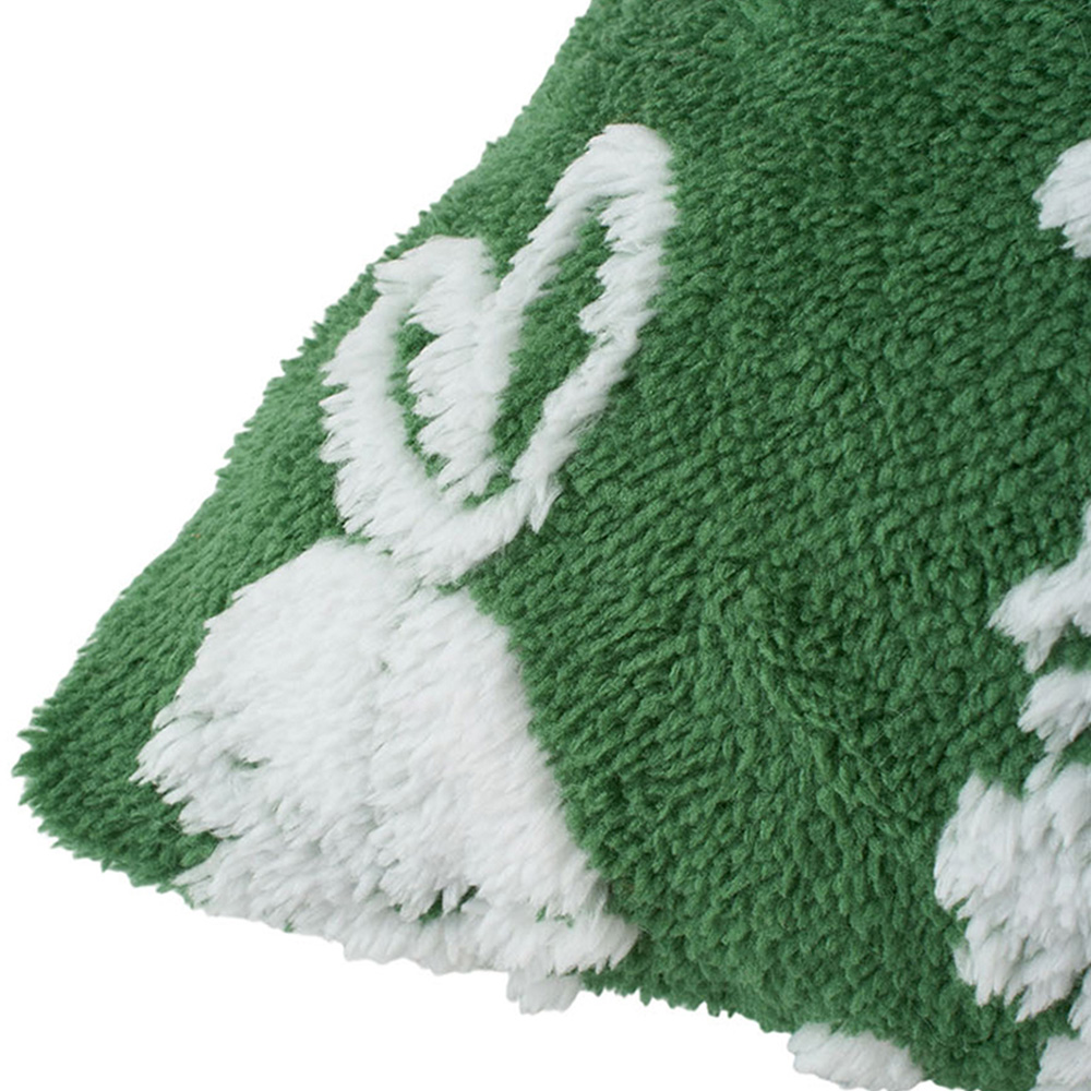Living and Home Red and Green Plush Christmas Throw Pillow 45 x 45cm 2 Pack Image 3