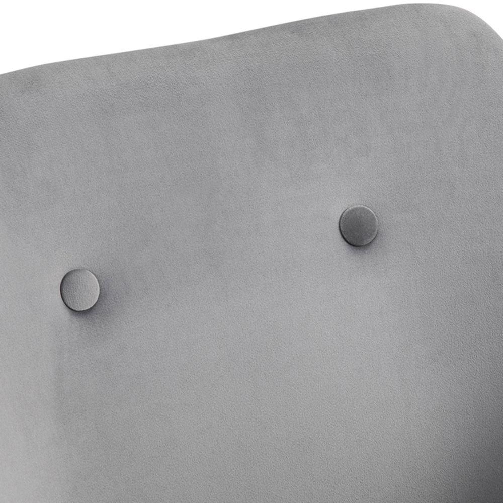 Portland Set of 2 Grey Velvet Touch Fabric Dining Chair Image 3