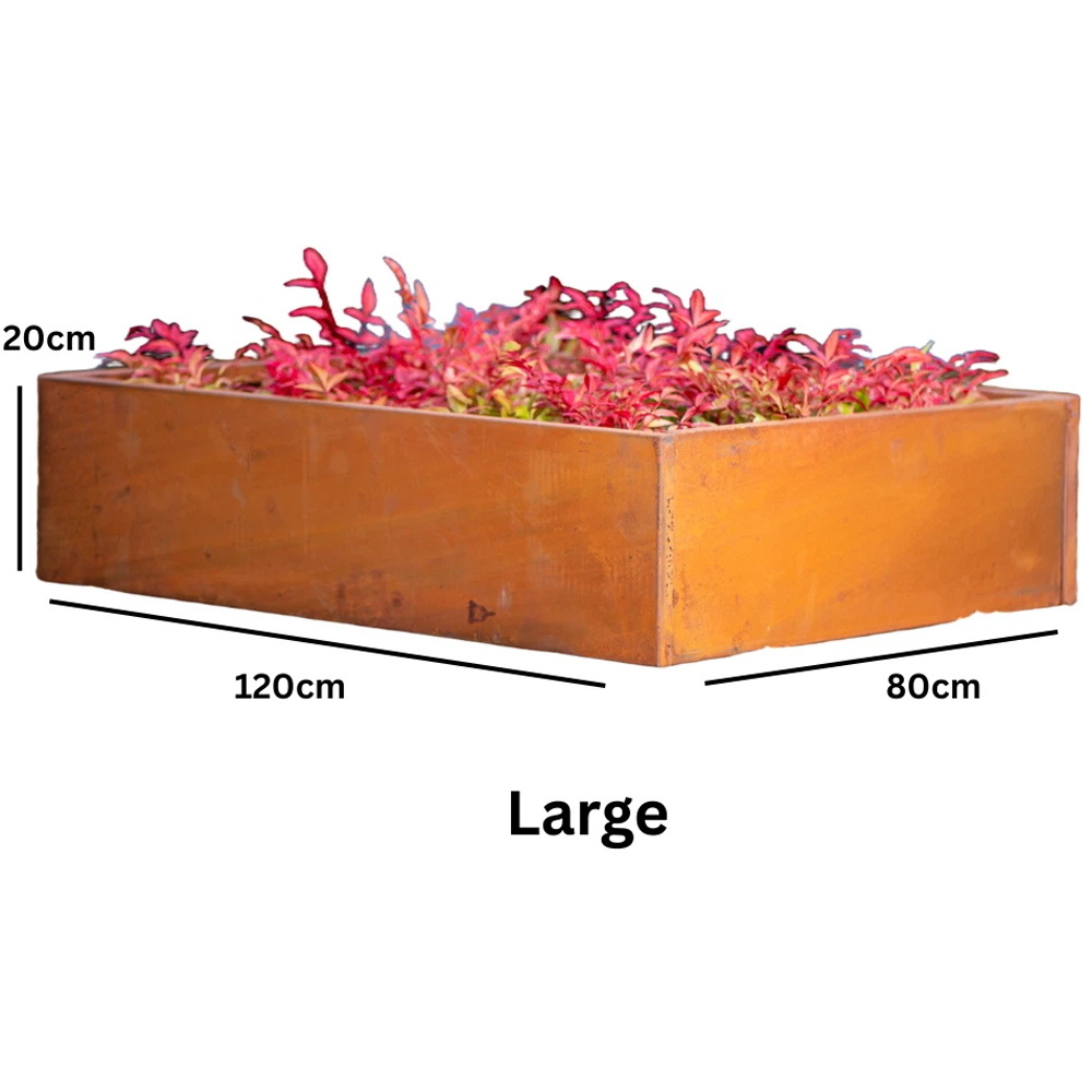Garden Gear Rust Effect Metal Raised Garden Bed 120 x 80 x 20cm Image 5