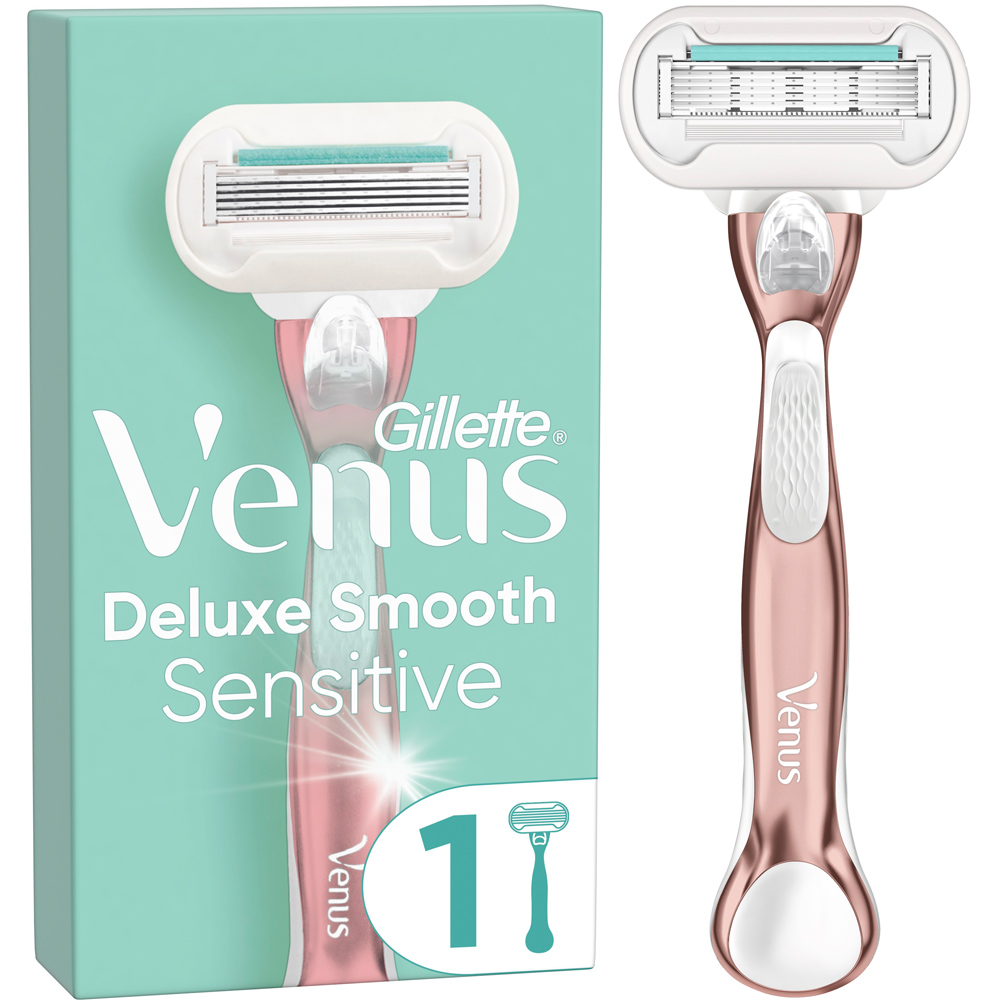 Venus Deluxe Smooth Women's Sensitive Rose Gold Razor 1 Blade  Image 3