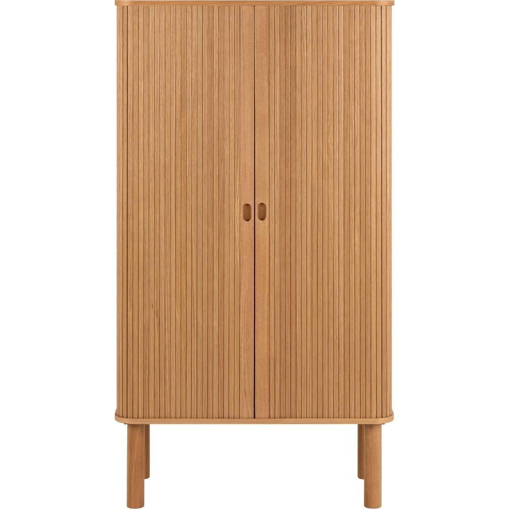 Florence Langley 3 Shelf Oak Cabinet with Sliding Door Image 3