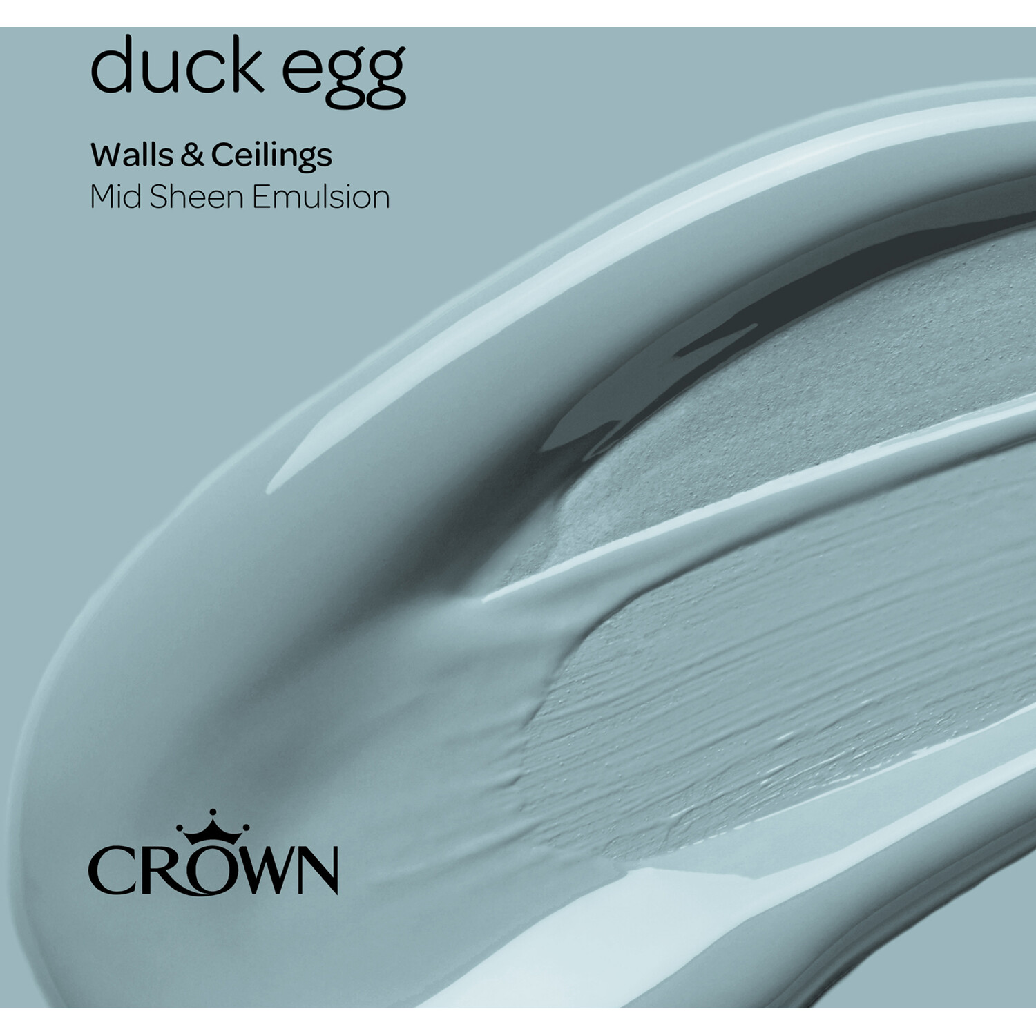 Crown Walls & Ceilings Duck Egg Mid Sheen Emulsion Paint 2.5L Image 4