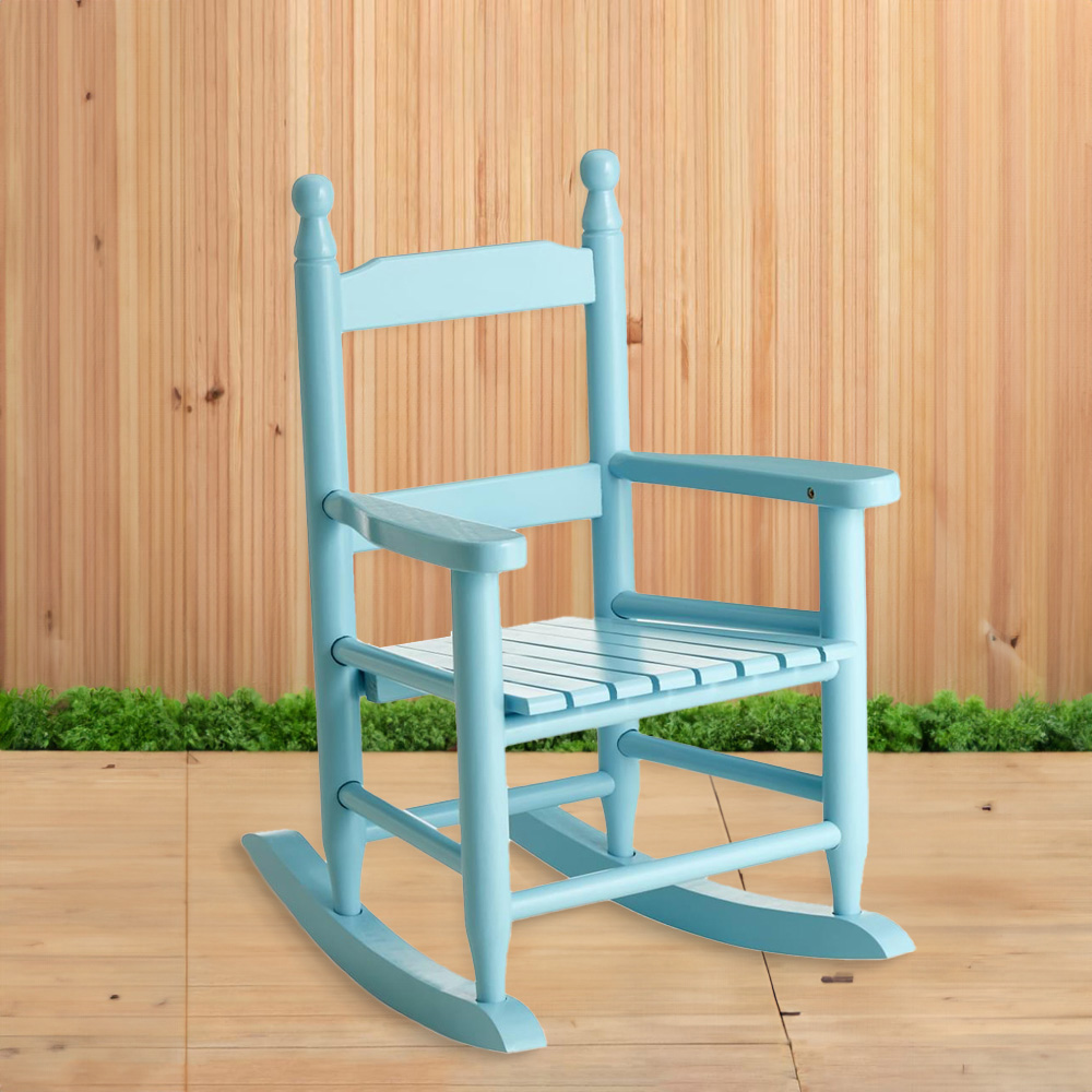 Premier Housewares Kids Blue Rocking Chair Image 1