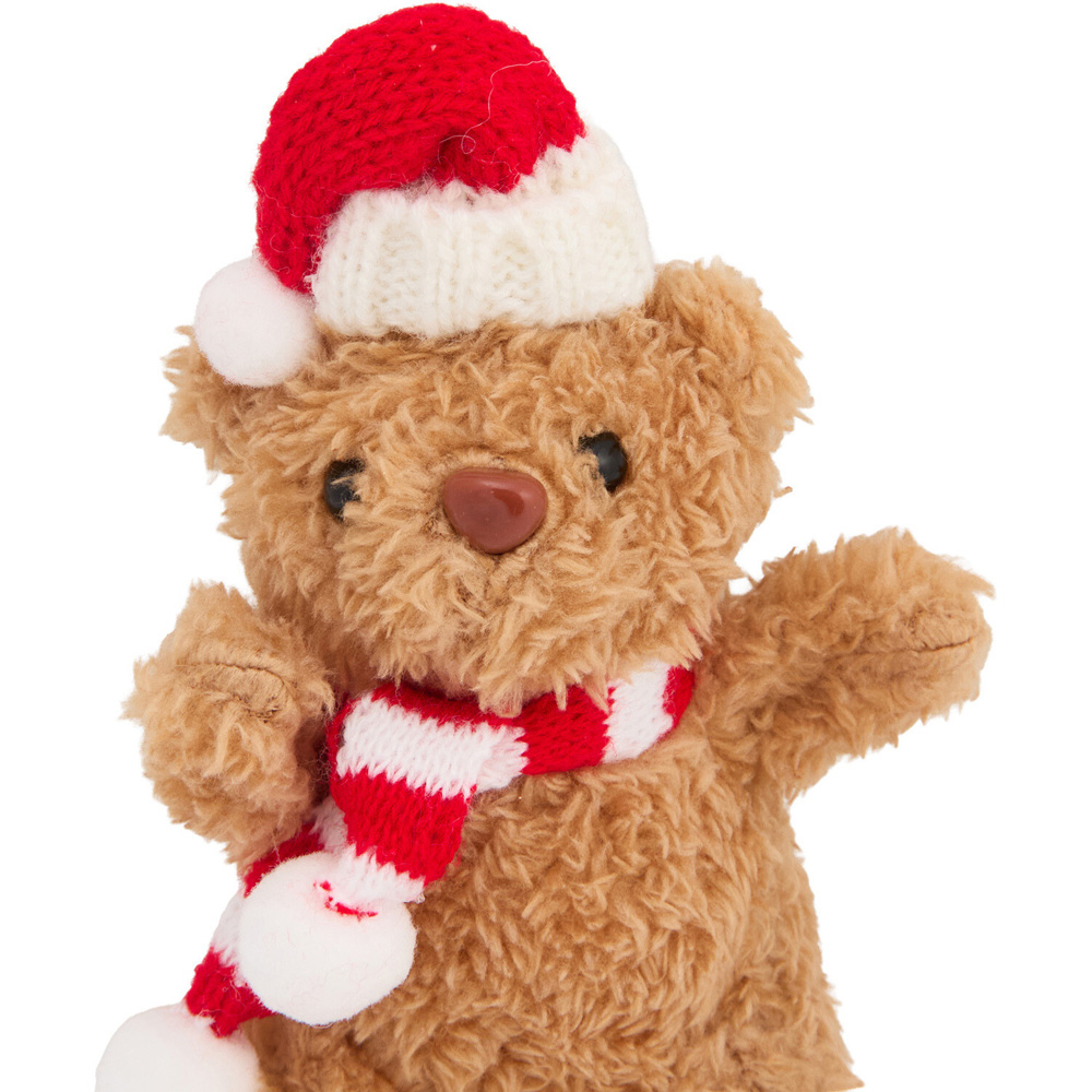 Teddy Bear Christmas Keyring Brown Image 2