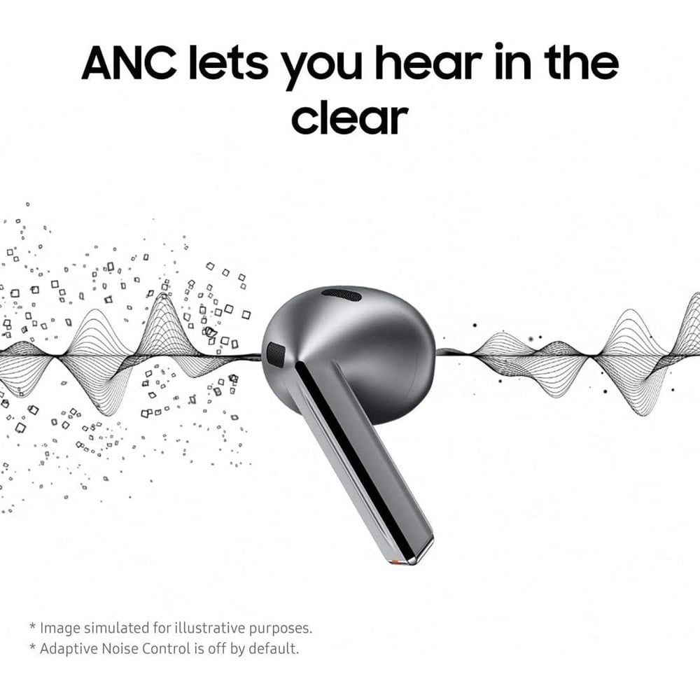 Samsung Galaxy SM-R530 Silver Buds3 Active Noise Cancellation Wireless Earbuds Image 4