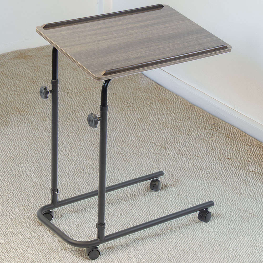 NRS Healthcare Dark Oak Overbed and Overchair Table Image 1