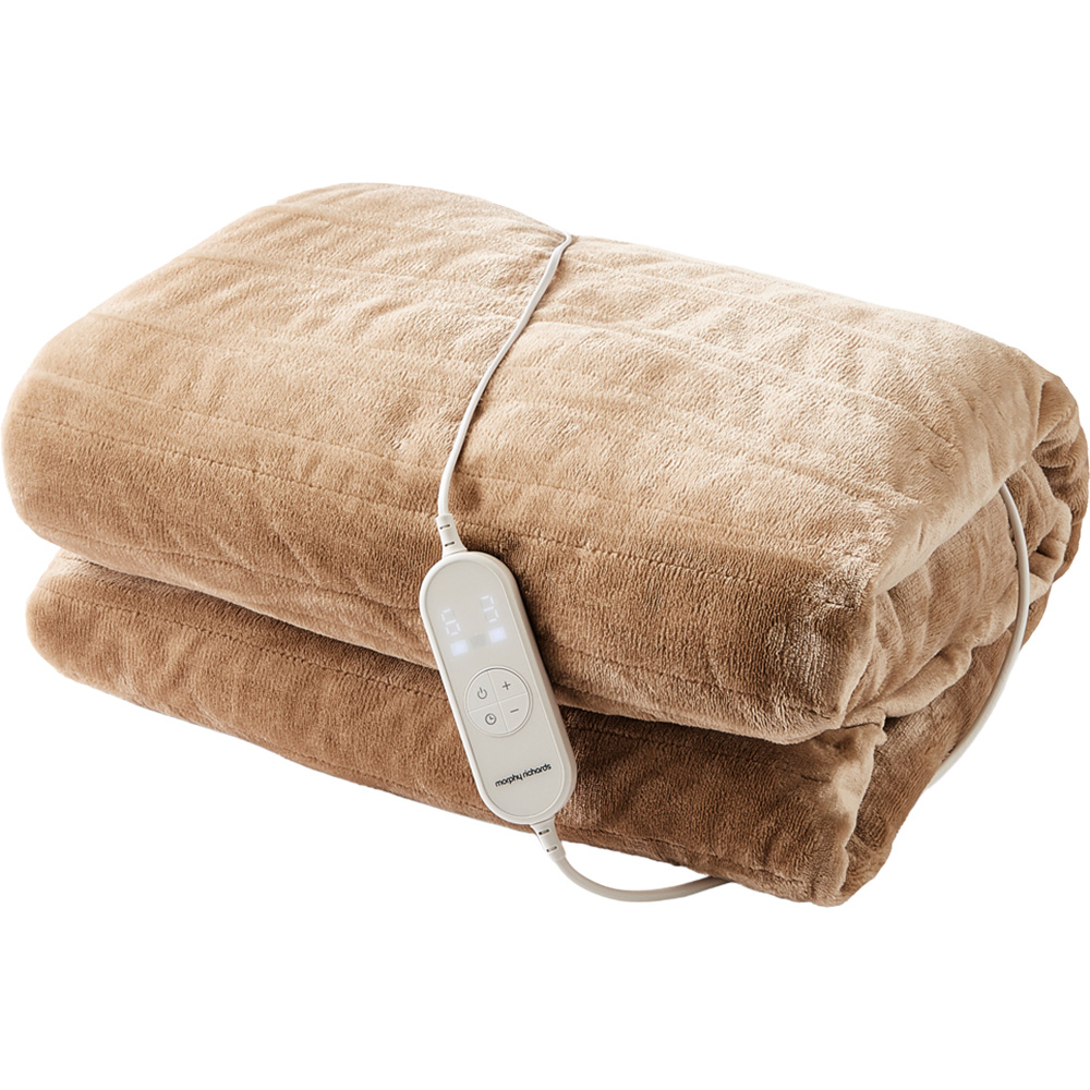 Morphy Richards Mocca Teddy and Flannel Fleece Heated Electric Throw 200 x 180cm Image 1