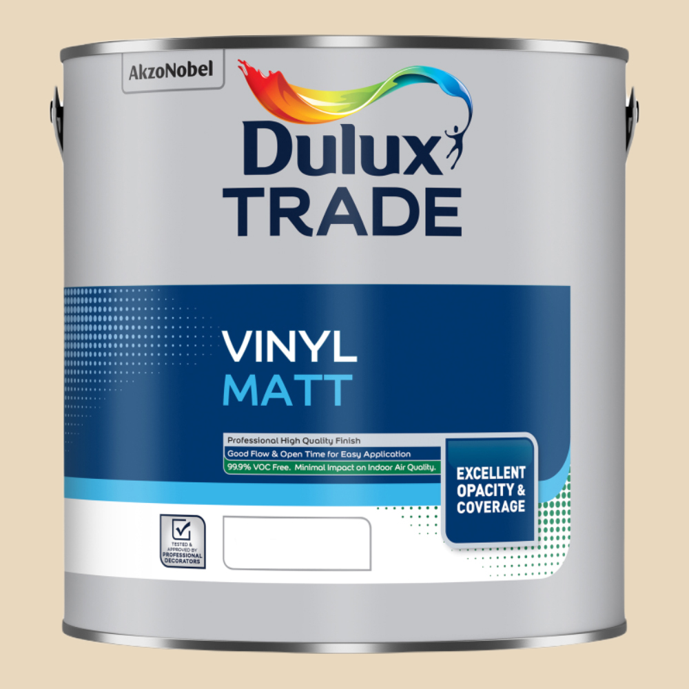 Dulux Trade Ivory Walls and Ceilings Vinyl Matt Paint 2.5L Image 2