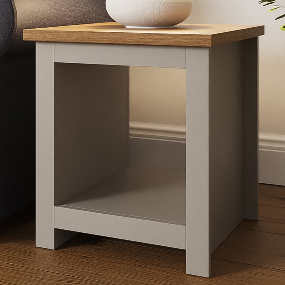 GFW Lancaster Grey Side Table Image 1